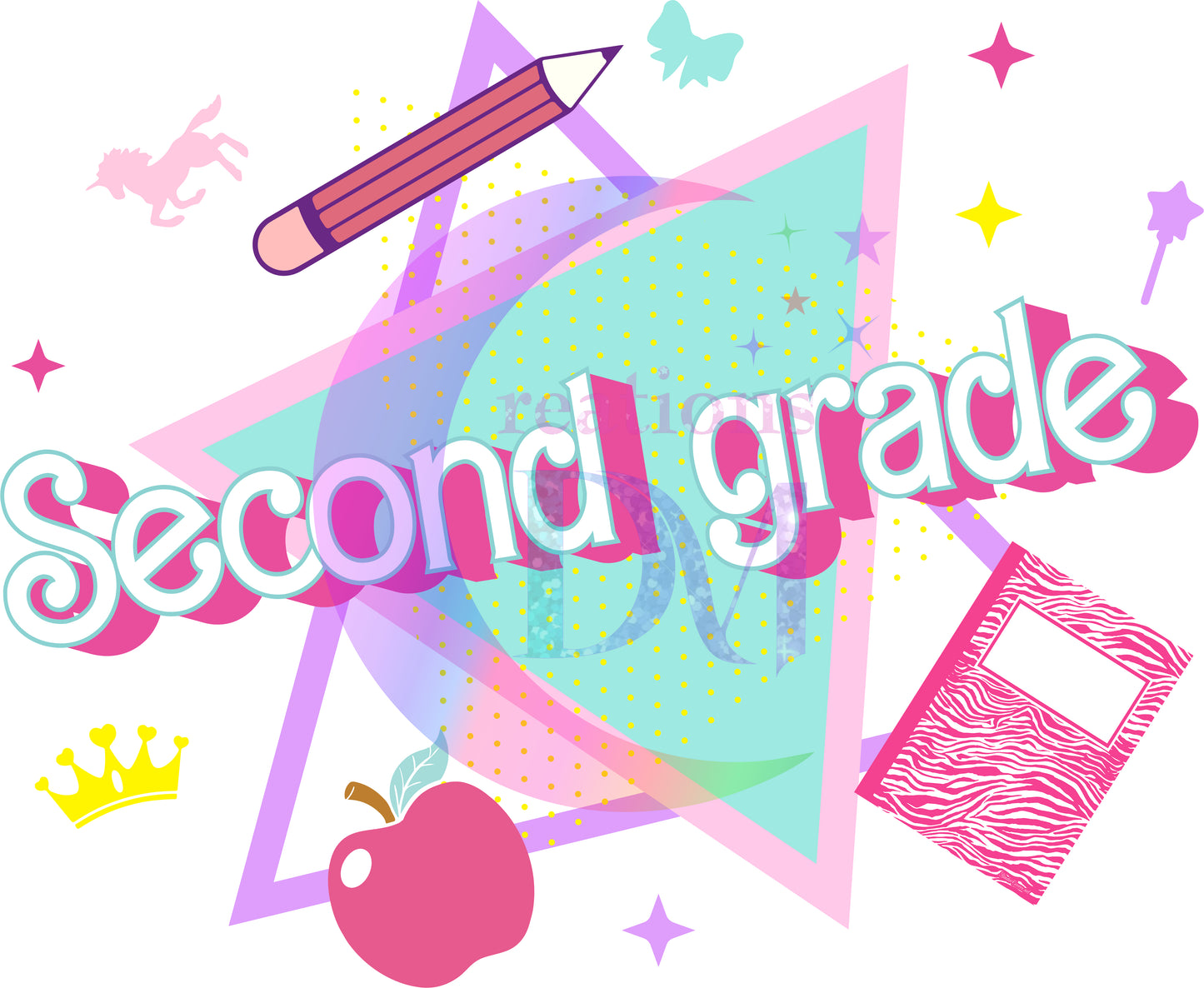 back to school DTF -  second grade triangle