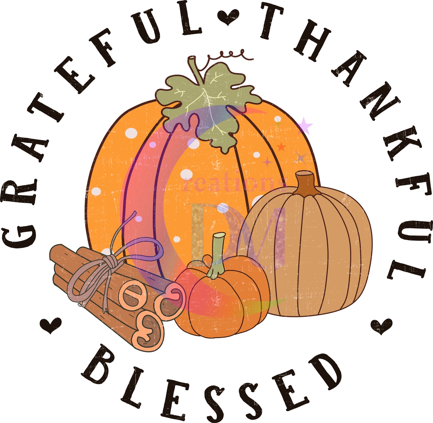 Fall DTF - grateful-thankful & blessed