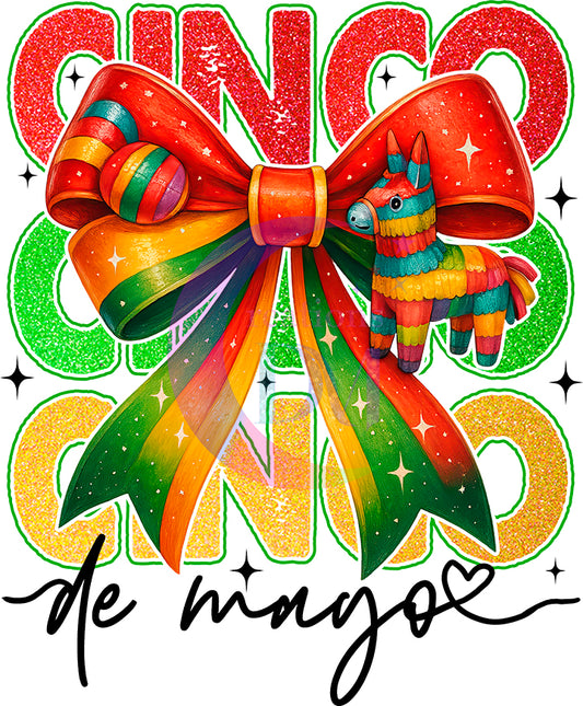 cinco de mayo DTF -  CINCO DE MAYO BOW