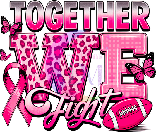 breast cancer awareness month - together we fight, football