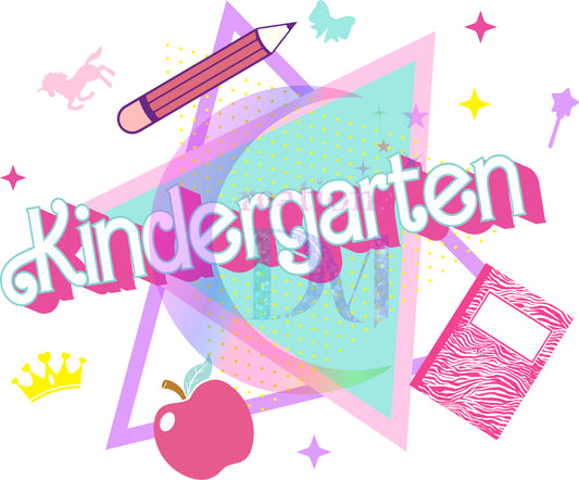 back to school DTF -   kindergarten grade triangle