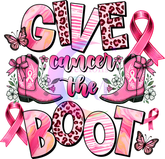 breast cancer awareness month - give cancer the boot pink