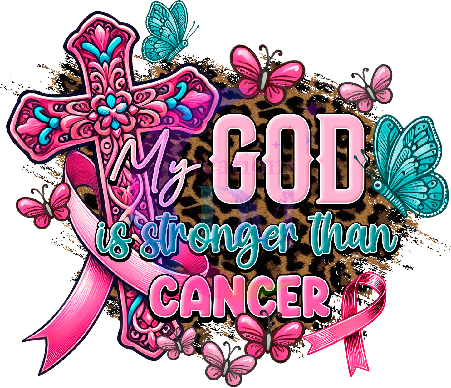 breast cancer awareness month - my god is stronger than cancer