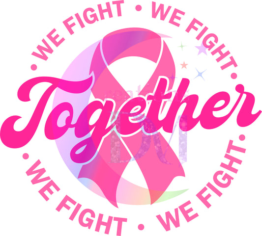 breast cancer awareness month - we fight together circle