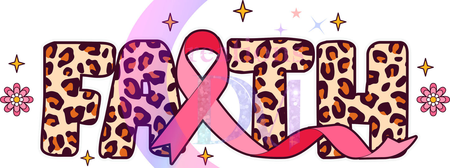 breast cancer awareness month - faith cheetah print