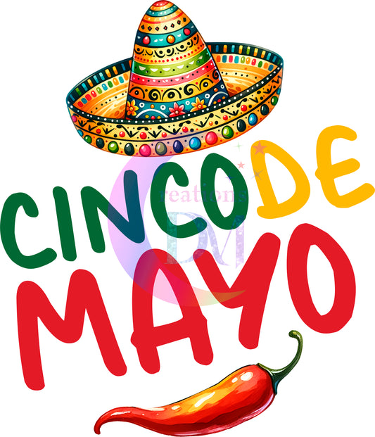 cinco de mayo DTF - Cinco de mayo sombrero
