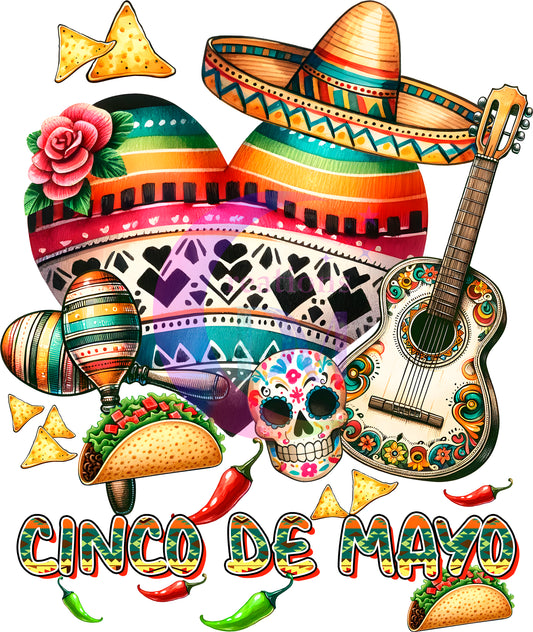 cinco de mayo DTF - CINCO DE MAYO HEART