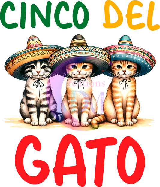 cinco de mayo DTF - cinco del gato