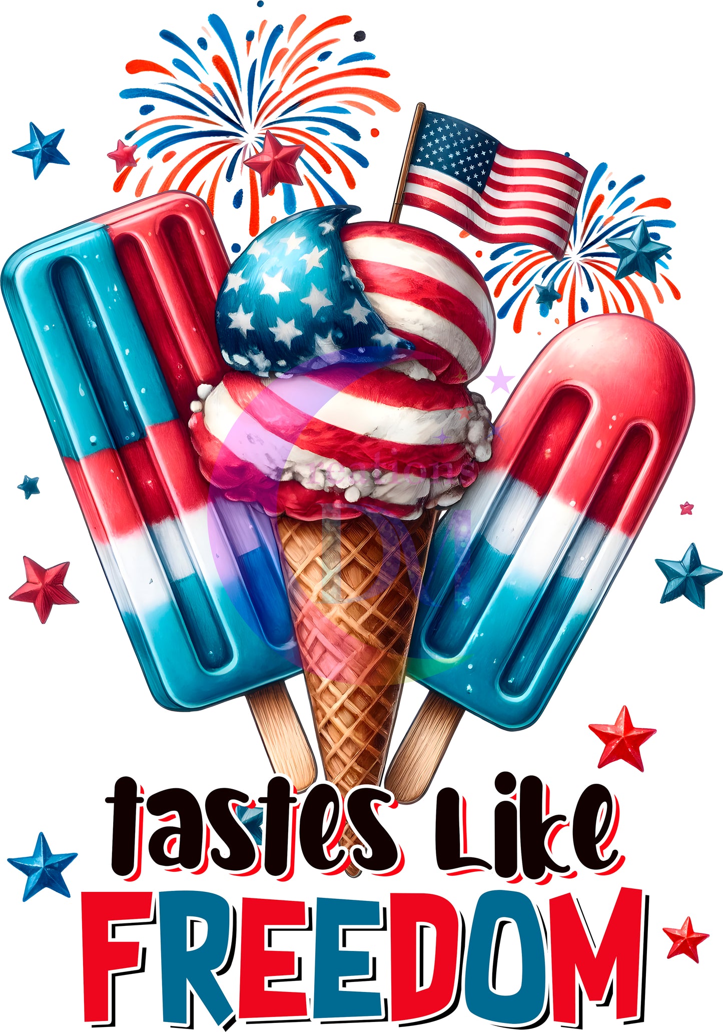 Fourth of July  - tastes like freedom , popsicles and ice cream