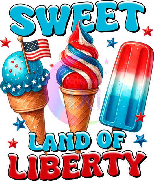 Fourth of July  -  sweet land of liberty ice cream