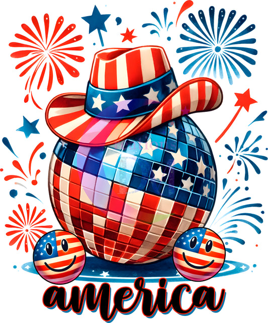 Fourth of July  -  America disco ball