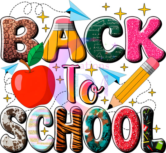 back to school DTF - BACK TO SCHOOL apples