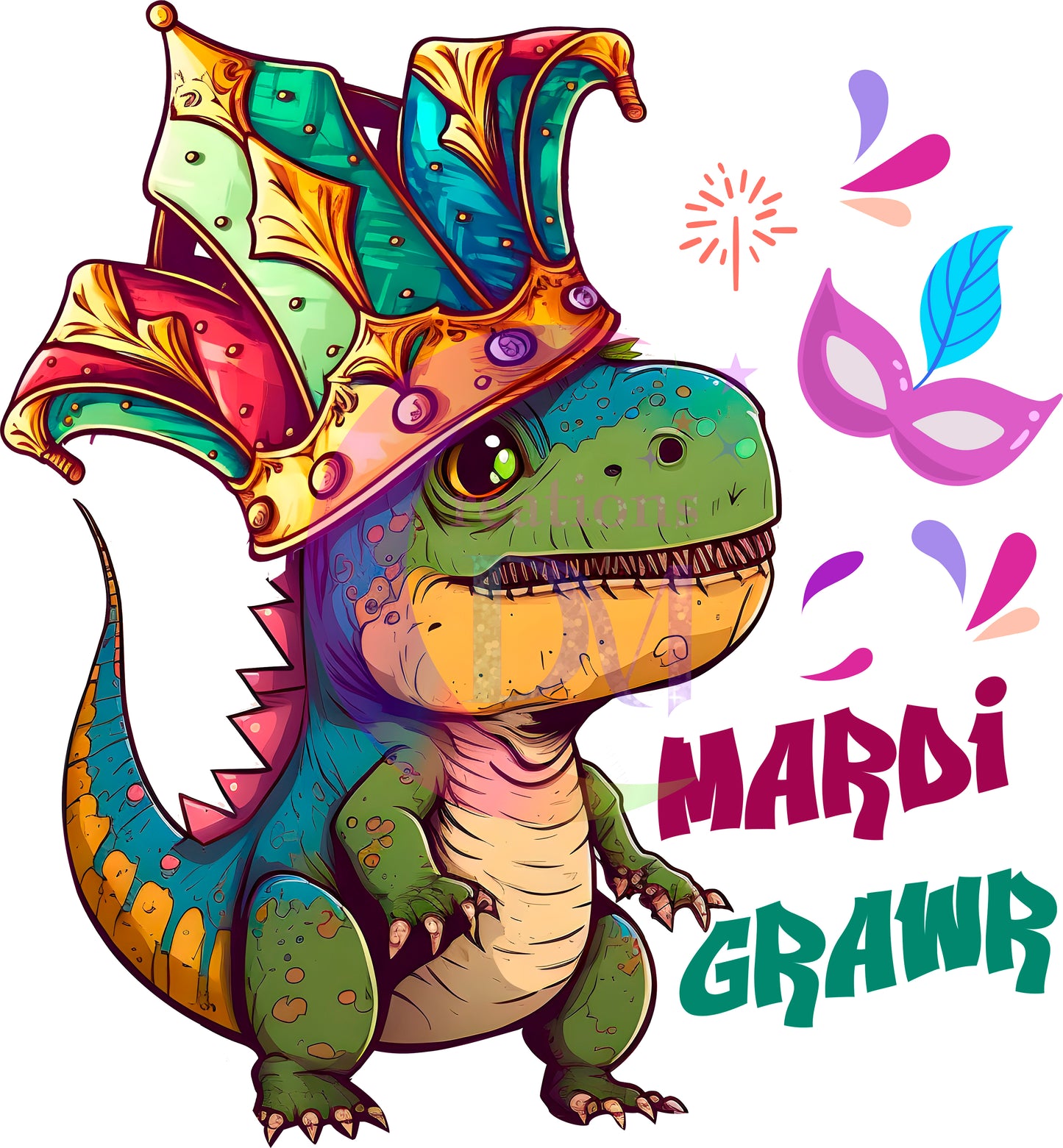 mardi gras - mardi grawr Dino