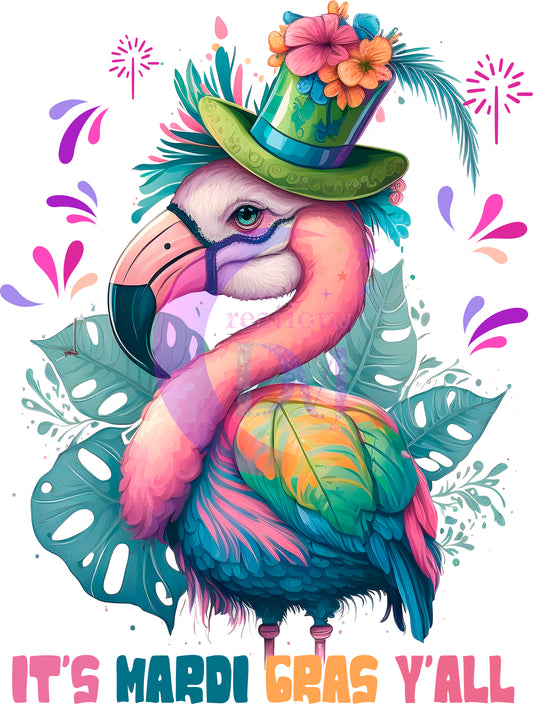 mardi gras - its mardi gras yall flamingo