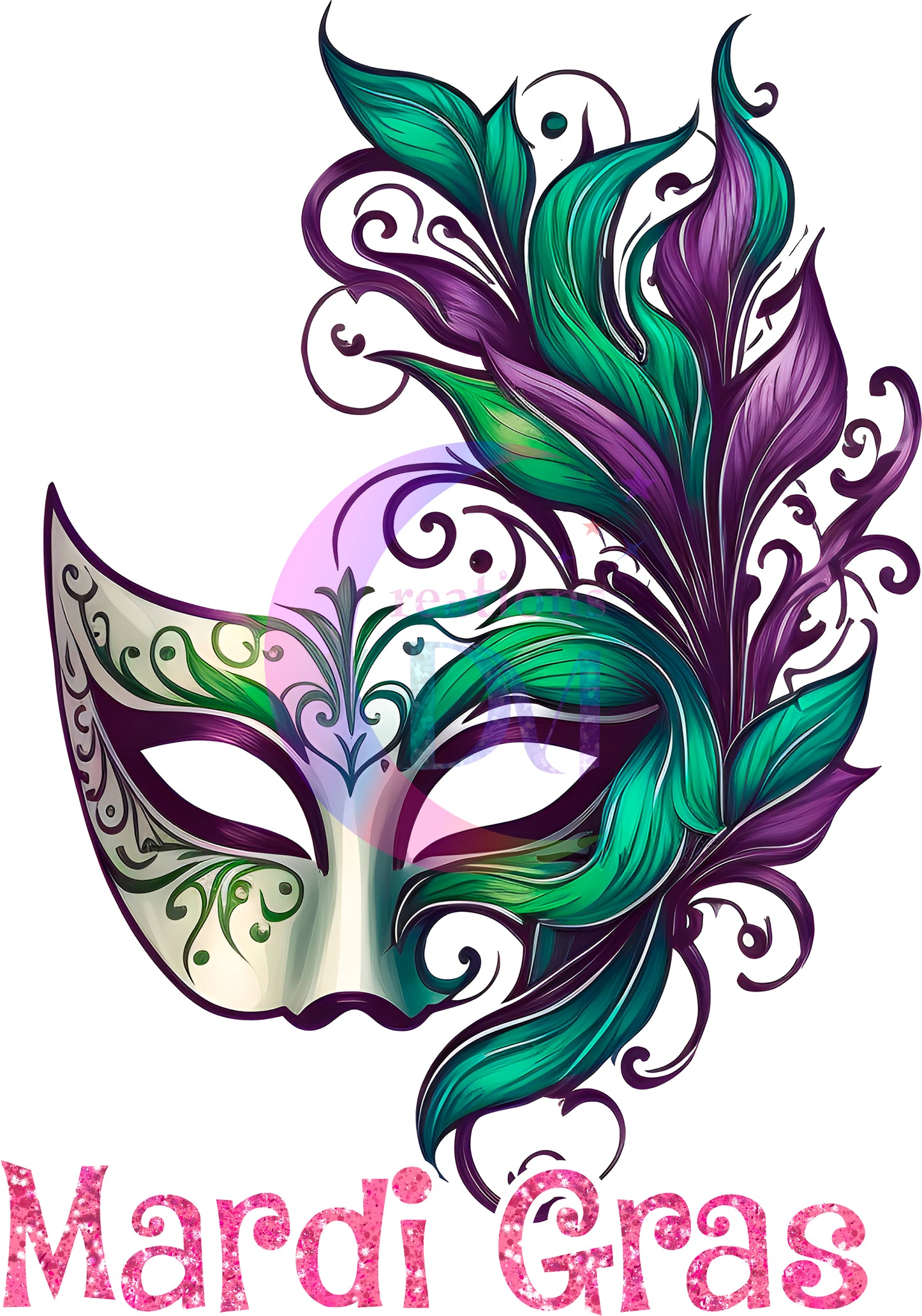 mardi gras - mardi gras mask with feather