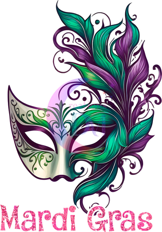 mardi gras - mardi gras mask with feather