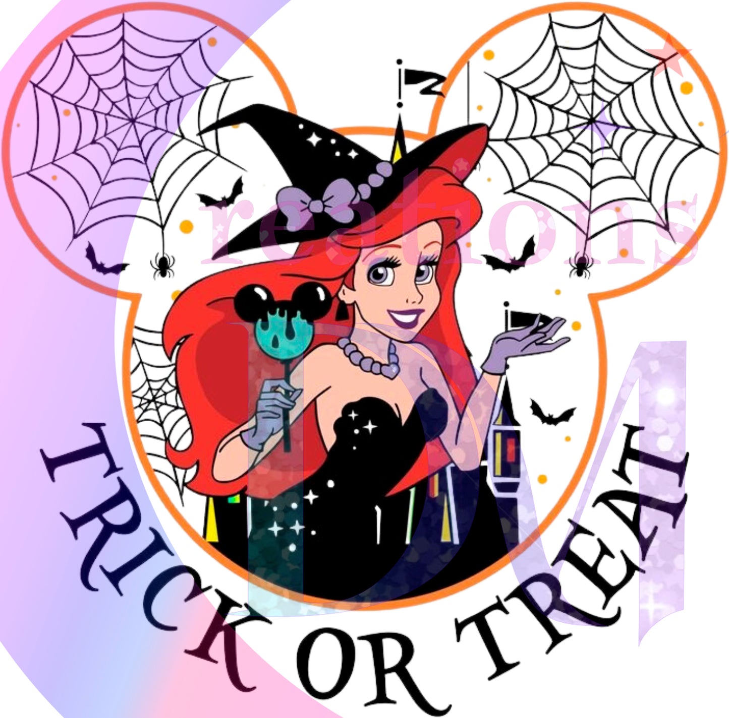 halloween DTF - princess _ trick or treat Ariel