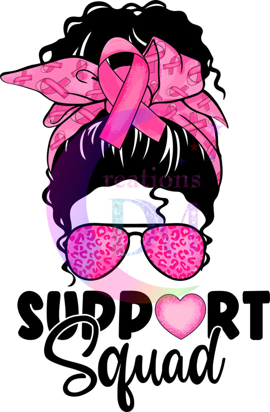 breast cancer awareness month - In oct we wear pink - support squad girl