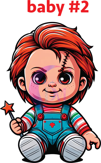 Mother's Day DTF personalization - Chucky "GIGI" flowers personalize add baby name