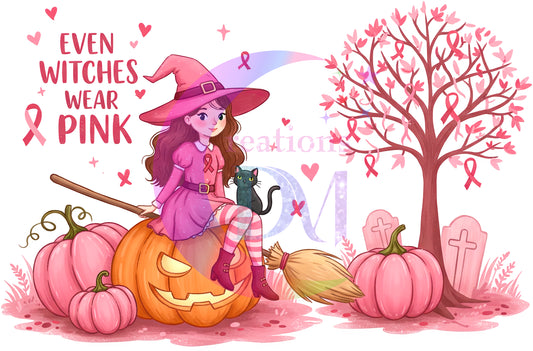 breast cancer awareness month - even witches wear pink
