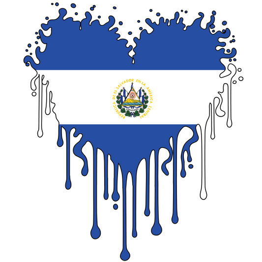 Independence Day - El Salvador  - heart dripping