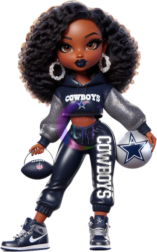 Dallas Cowboys - prescott - black woman cowboys outfit