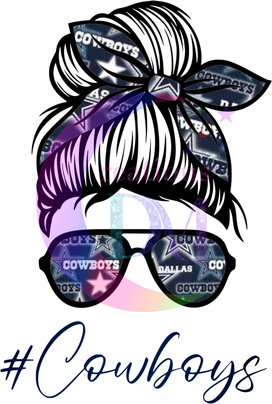 Dallas Cowboys - #cowboys bun , bow and glasses