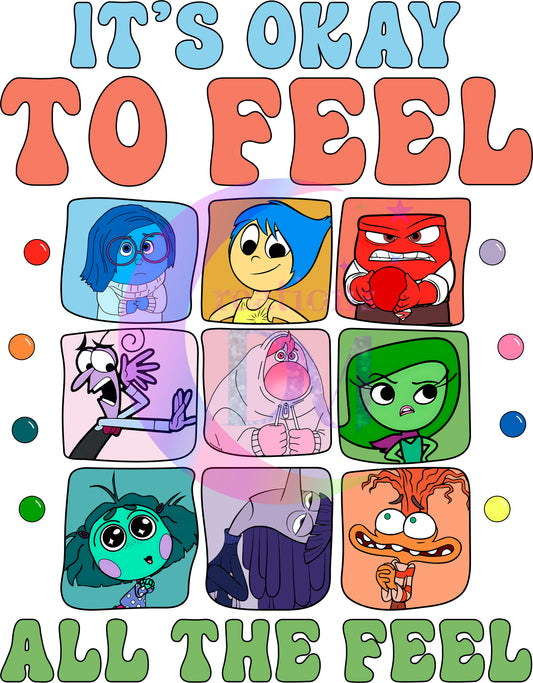 inside out DTF - its okay to feel all the feel