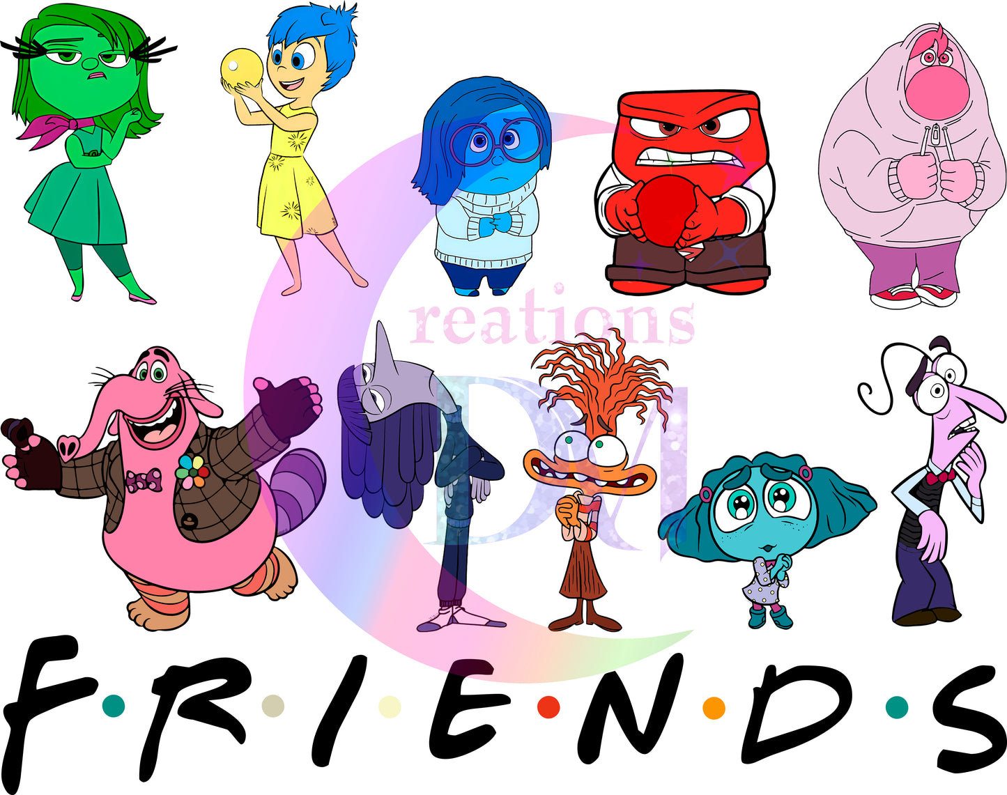 inside out DTF - characters friends