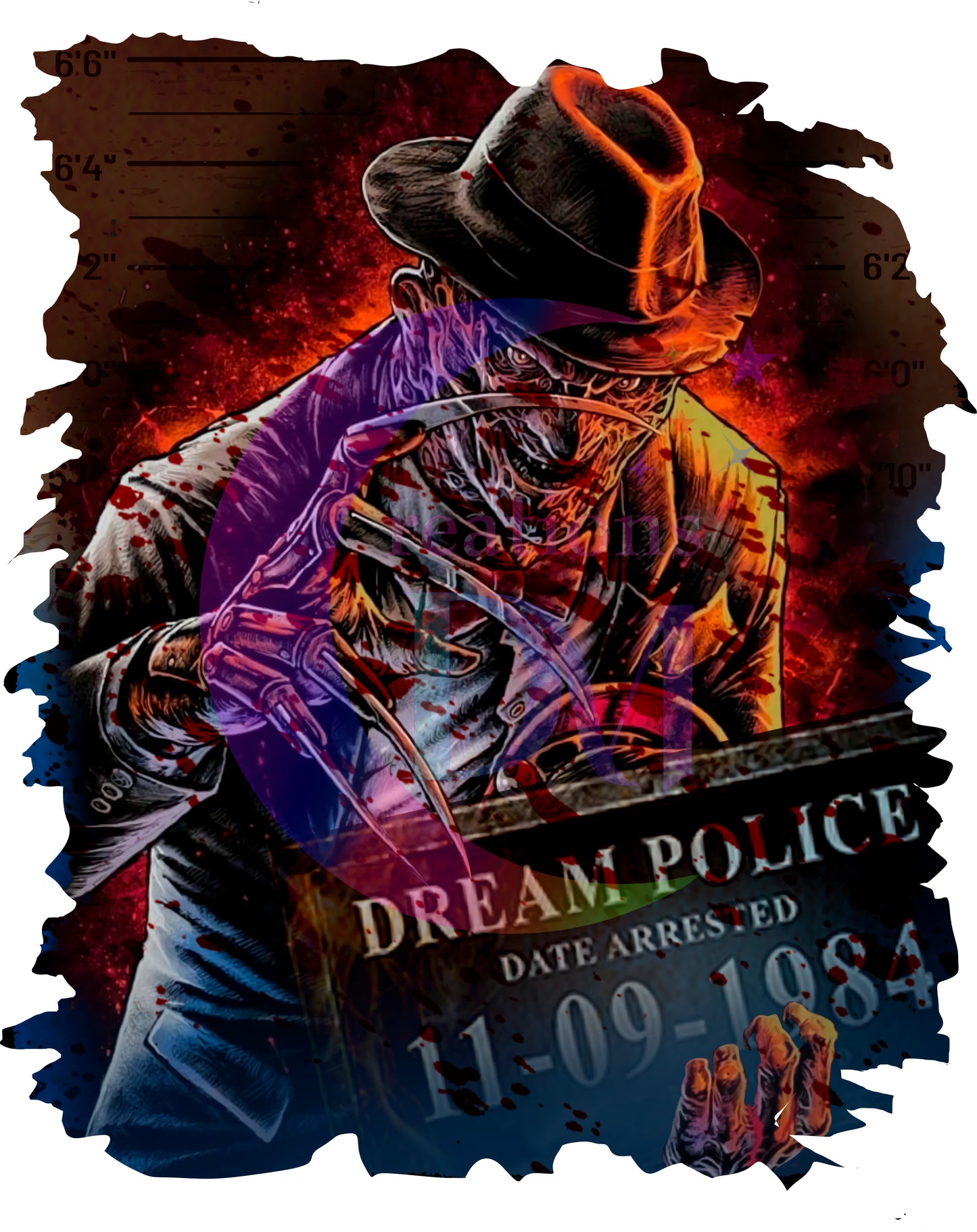 halloween DTF -  Freddy Krueger dream police