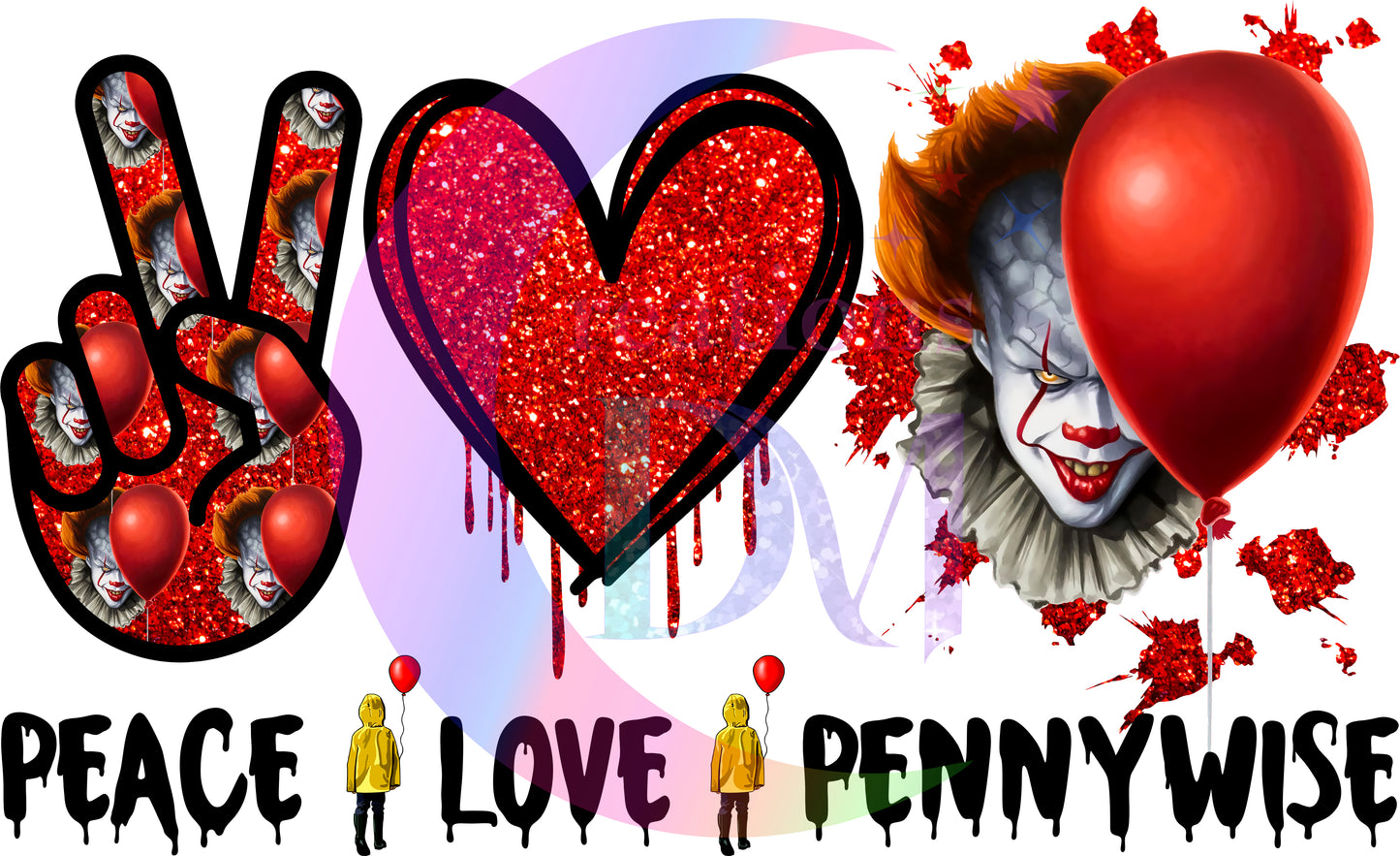 halloween DTF - peace love pennywise