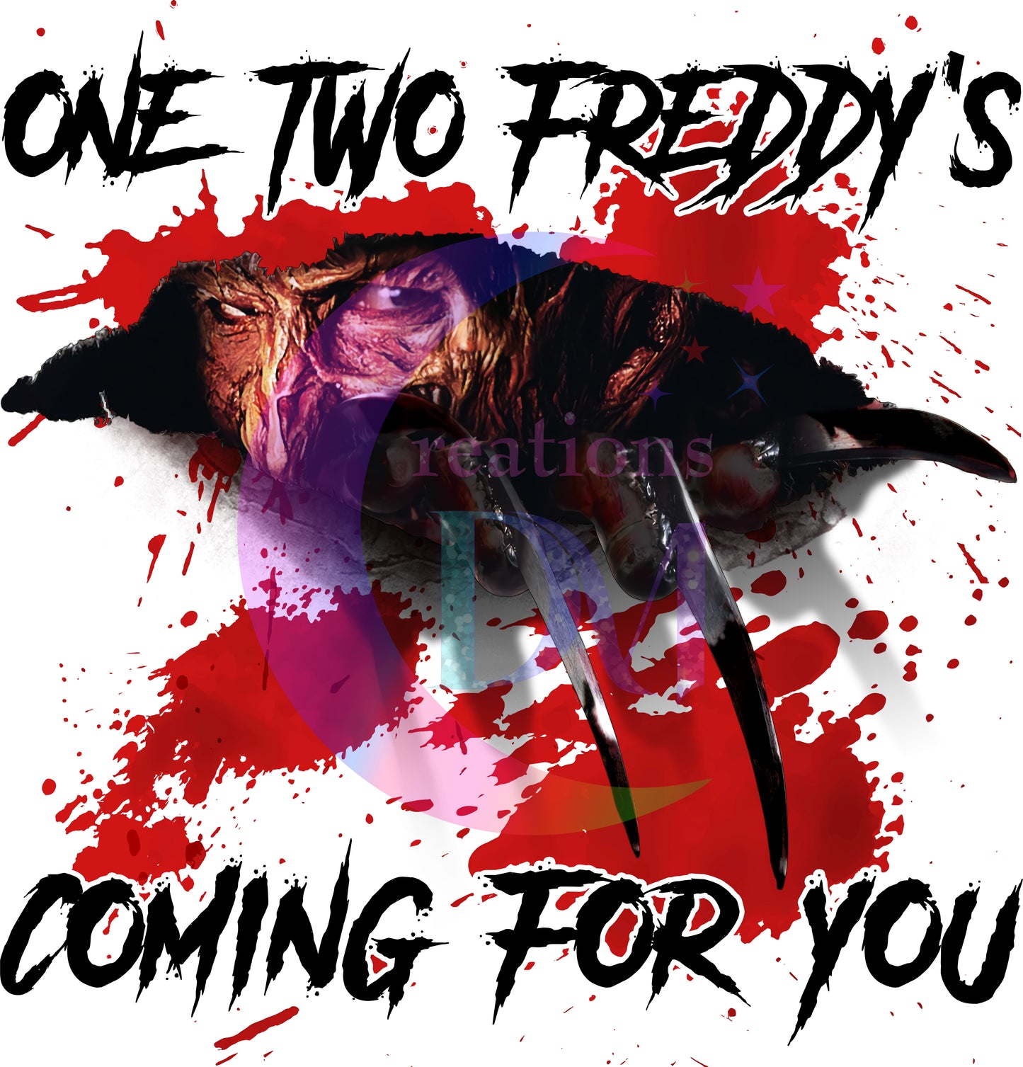 halloween DTF - one two Freddys coming for you