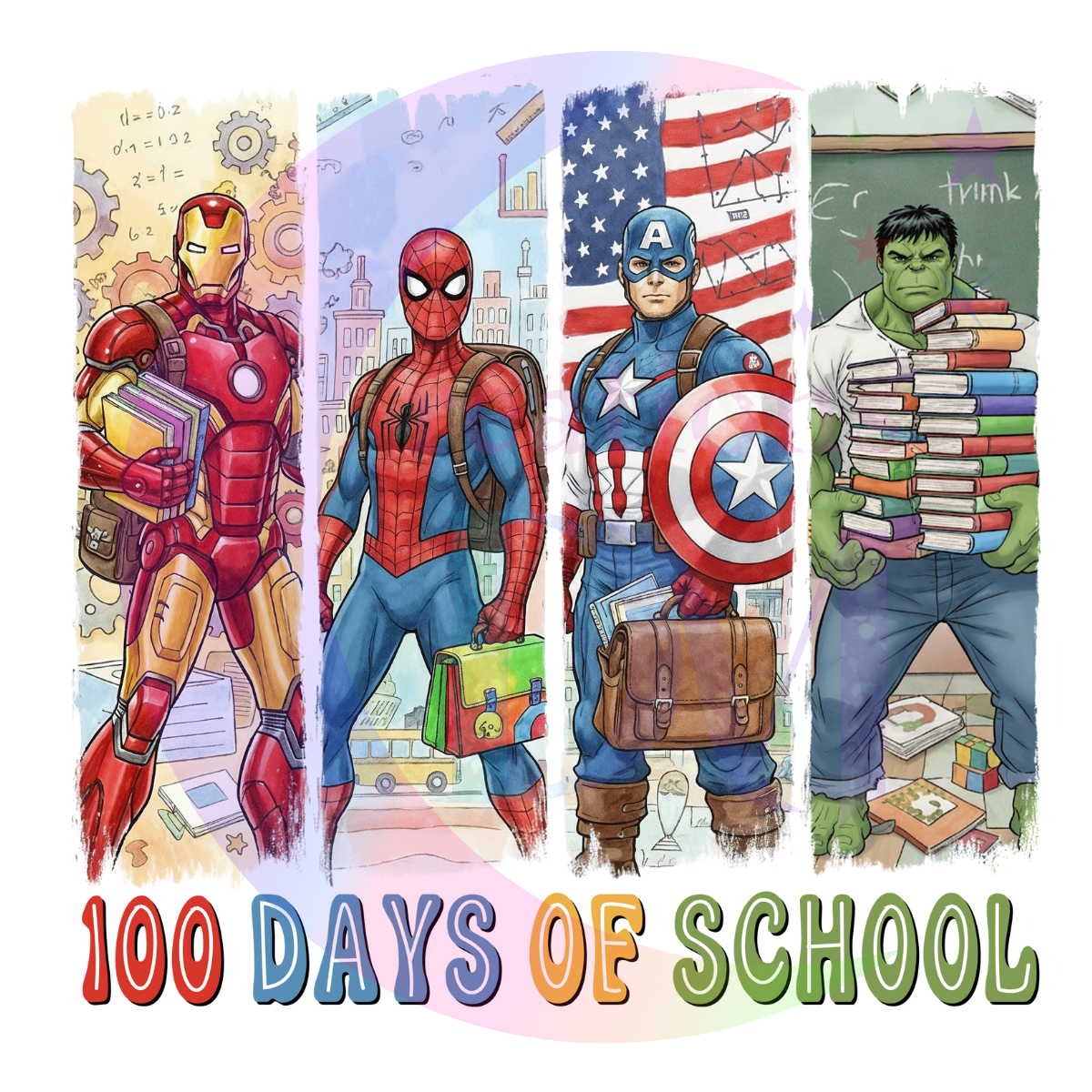 100 DAYS of school-Super Hero paint brush
