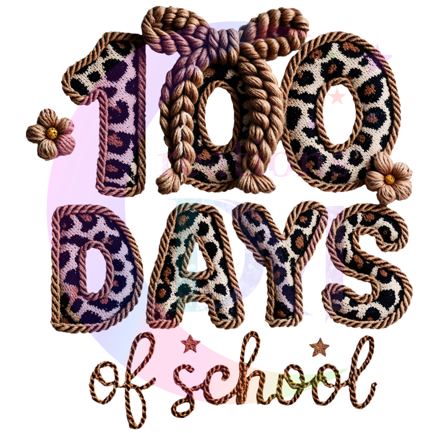 100 DAYS of school - Crochet Leopard