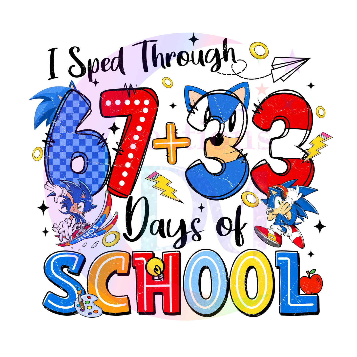 100 DAYS of school-Sonic 67