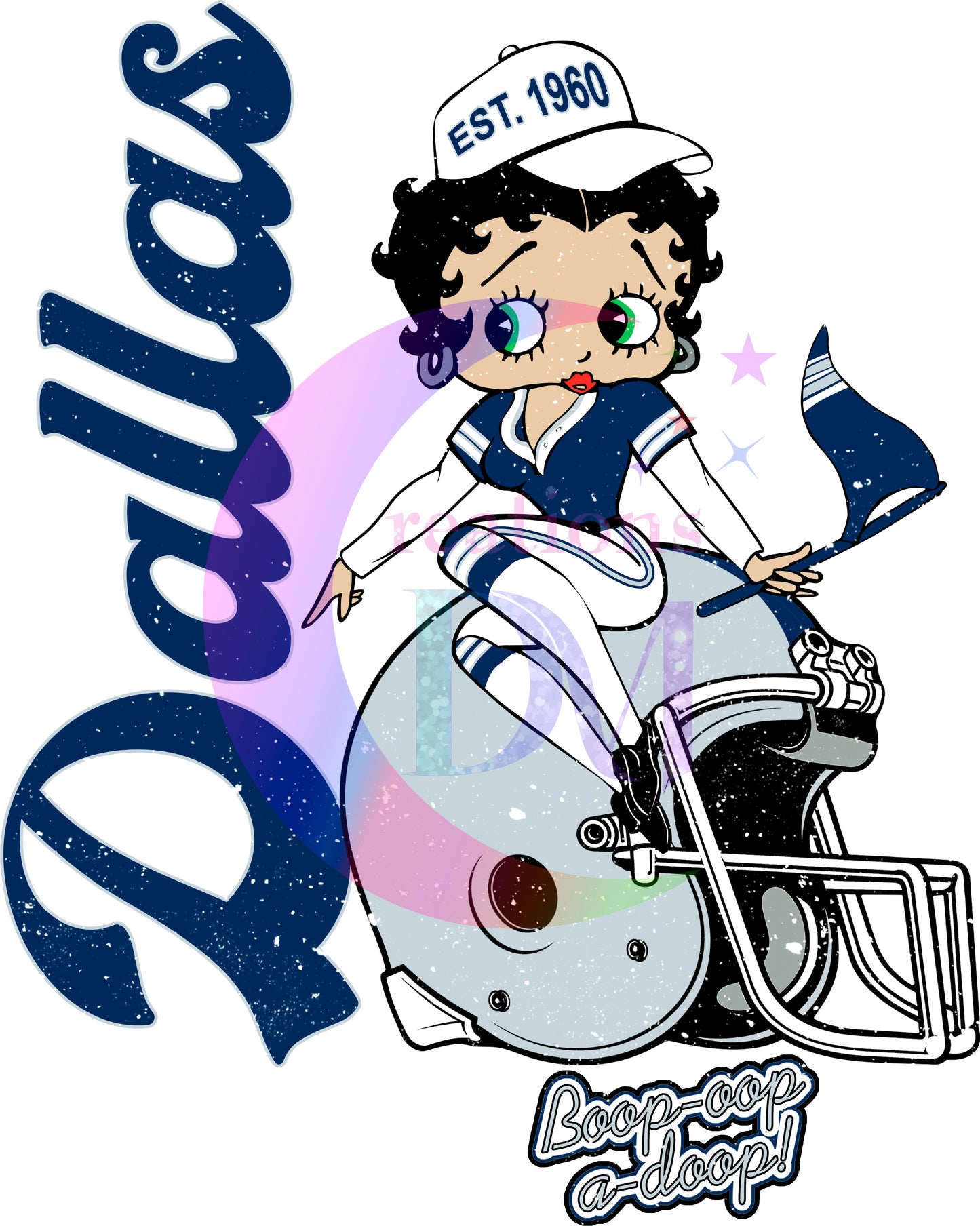 Dallas Cowboys - dallas Betty boop on helmet