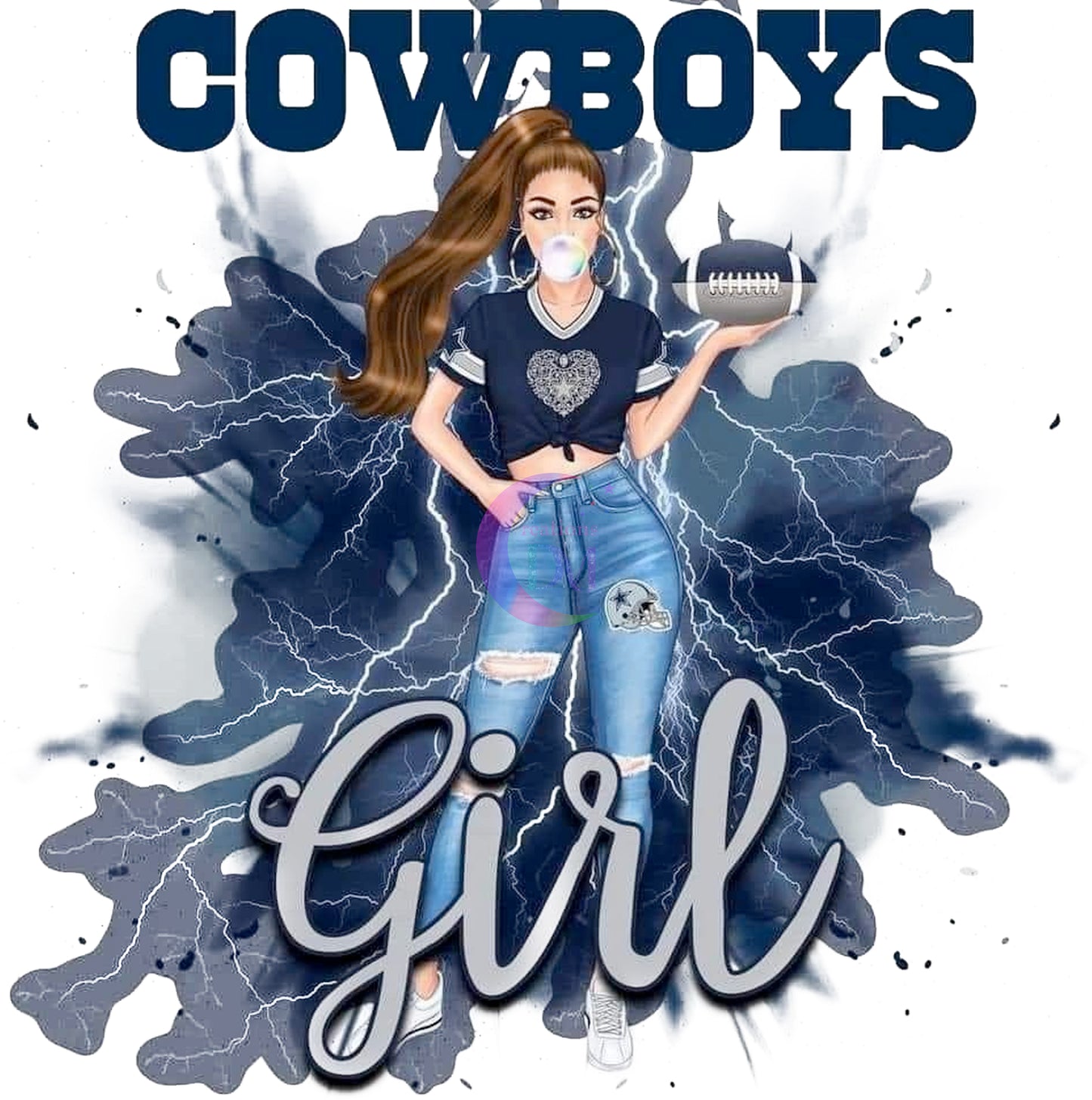 Dallas Cowboys -  cowboys girl & bubble gum