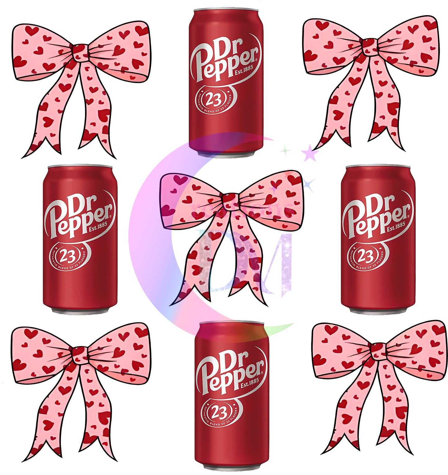 Trending designs - Dr Pepper pink bow