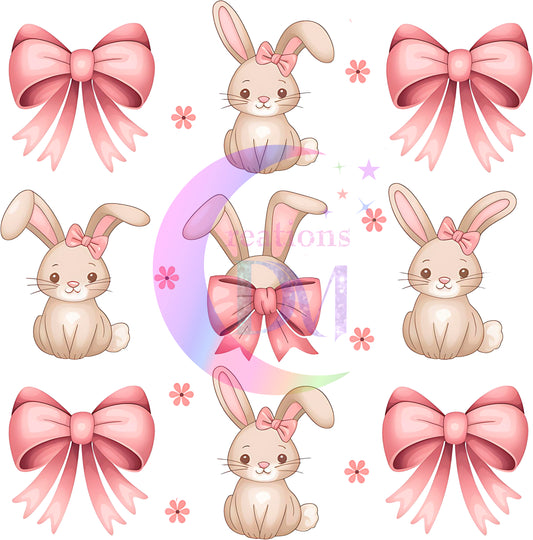 Easter - easter bunny coquette bows and bunnies