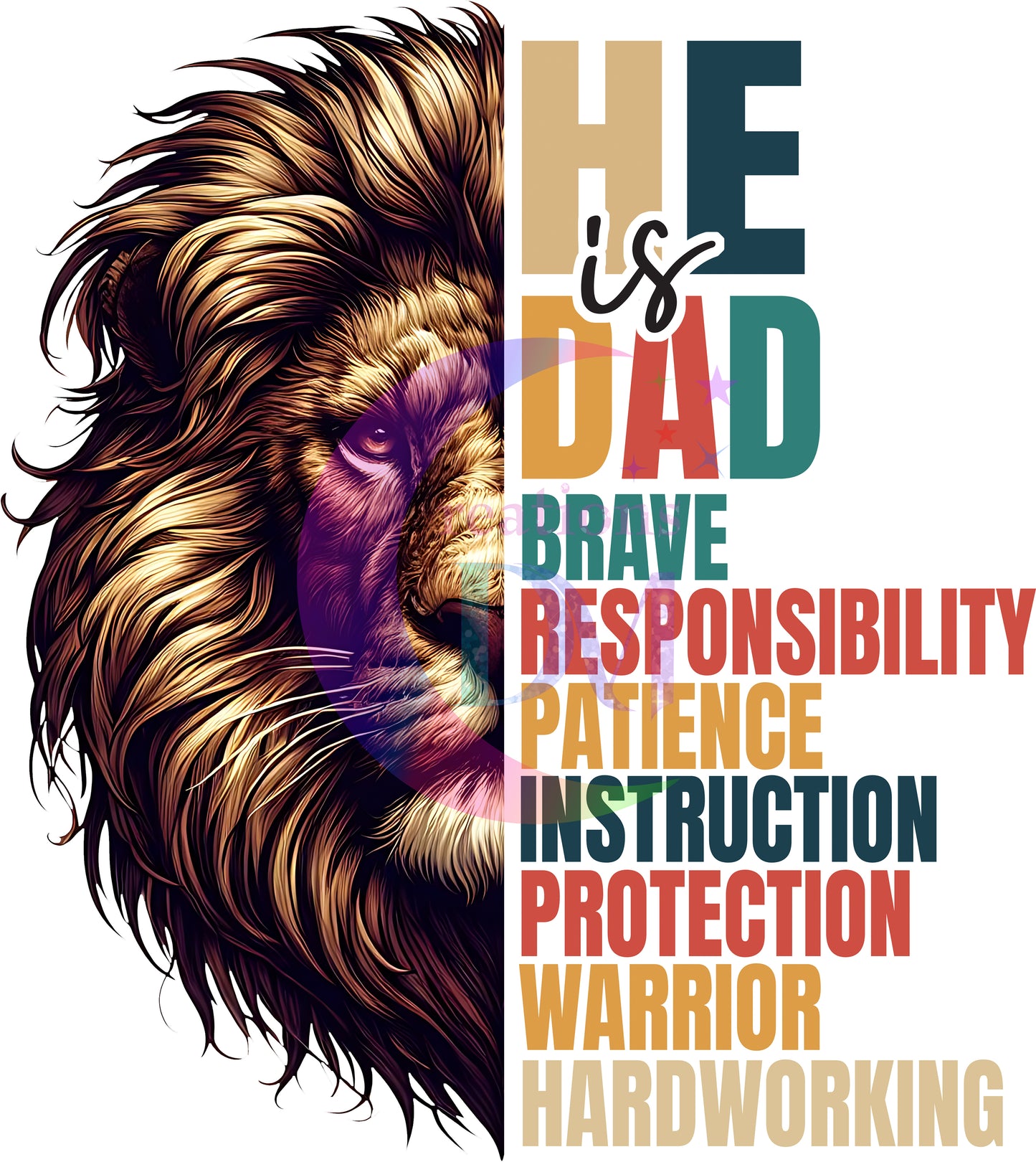 Father's Day DTF -he is dad lion