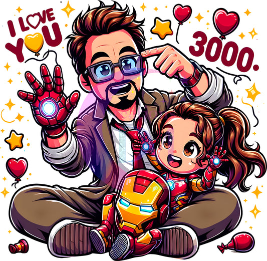 Father's Day DTF -iron man I love you 3000