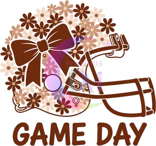 Football - floral game day helmet