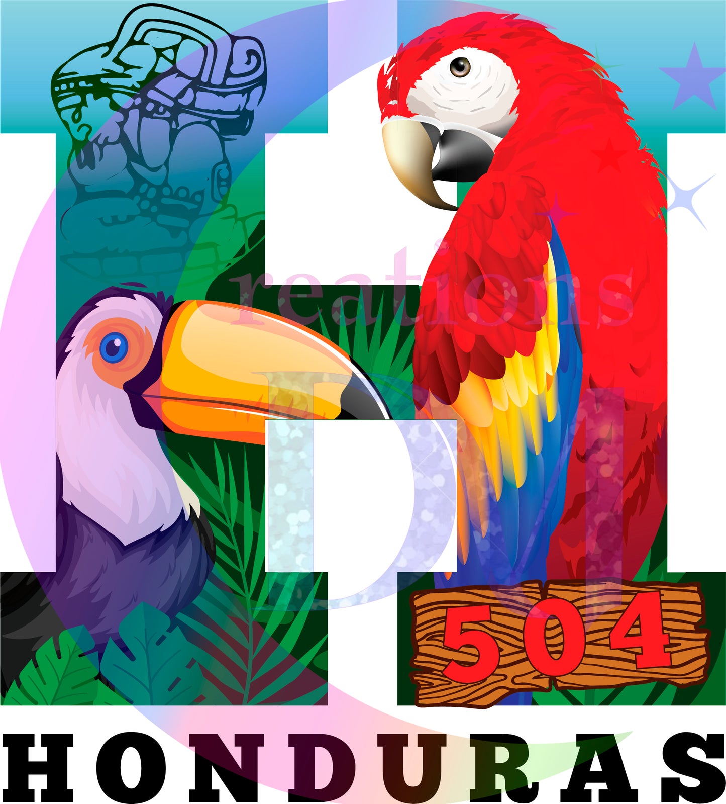 Independence Day - Honduras - red bird 504