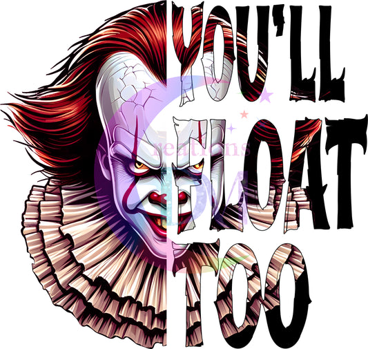 halloween DTF - you'll float too pennywise