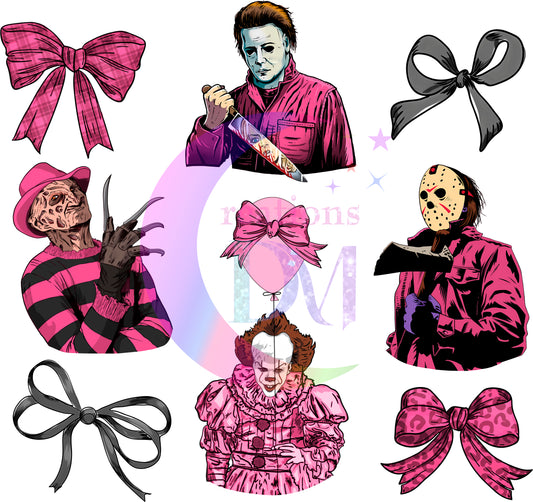 halloween DTF - friends & bows x9