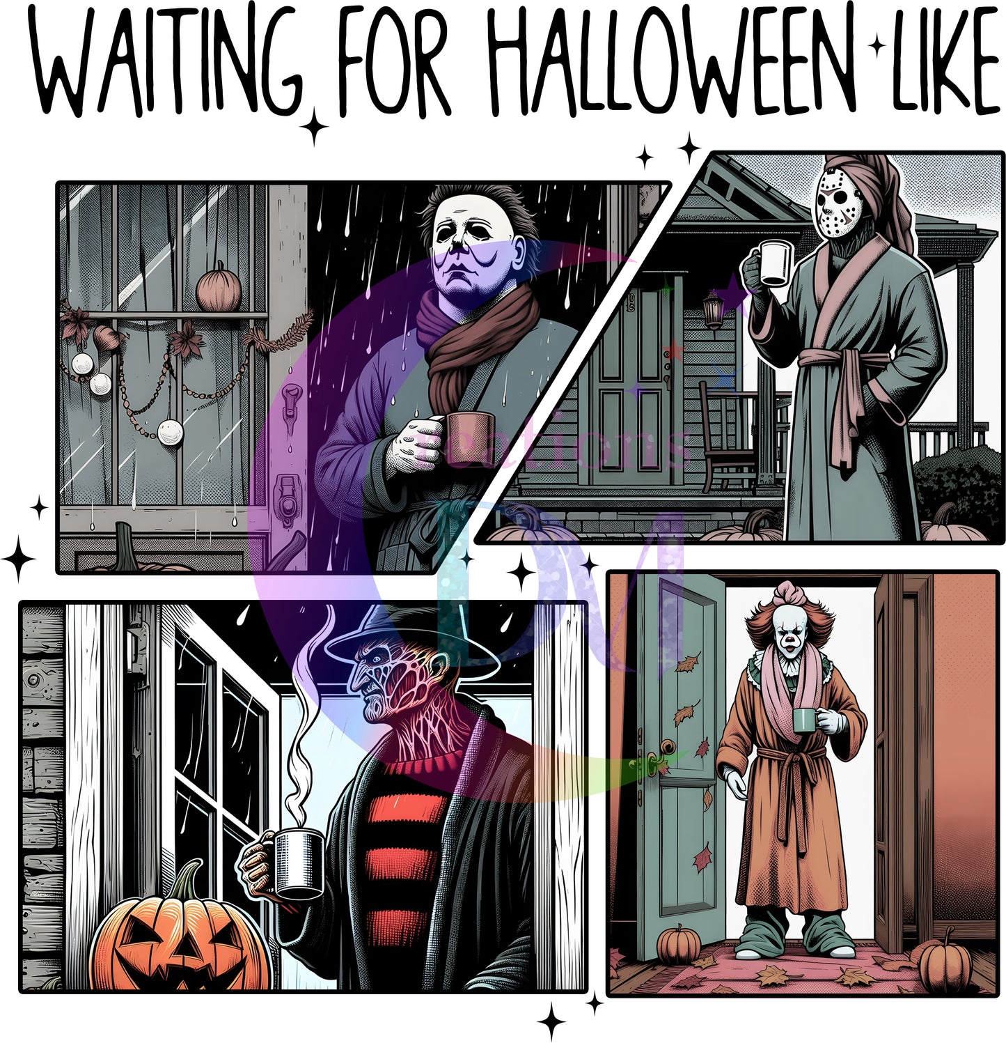 halloween DTF - just waiting for halloween - spooky characters