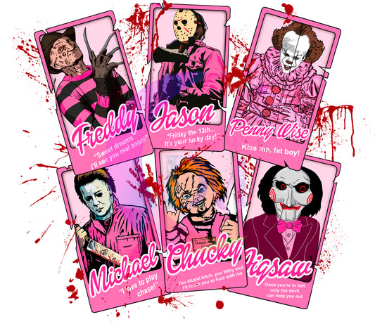 halloween DTF - friends play cards x9 , barbie  theme