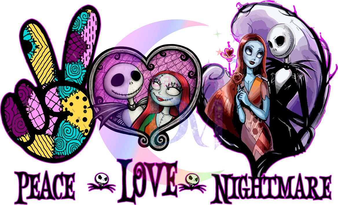 halloween DTF -nightmare before Christmas - peace-love-nightmare 2