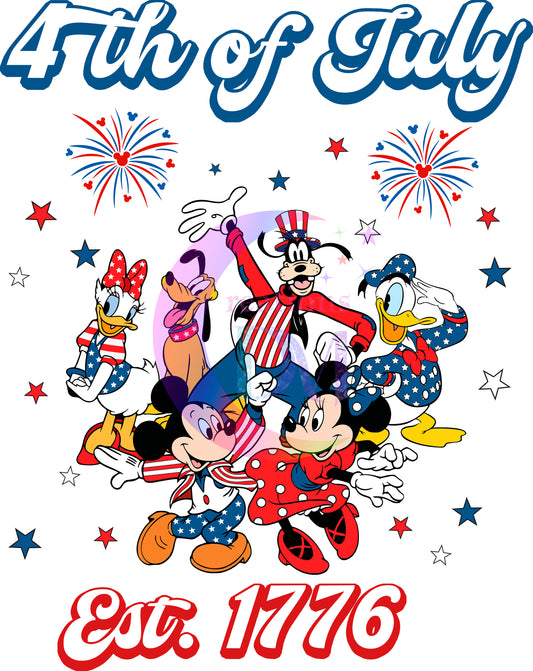 Fourth of July -4 TH OF JULY DISNEY EST.1776