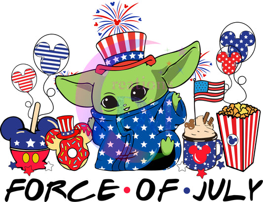 Fourth of July -  Disney Star Wars force of July baby Yoda